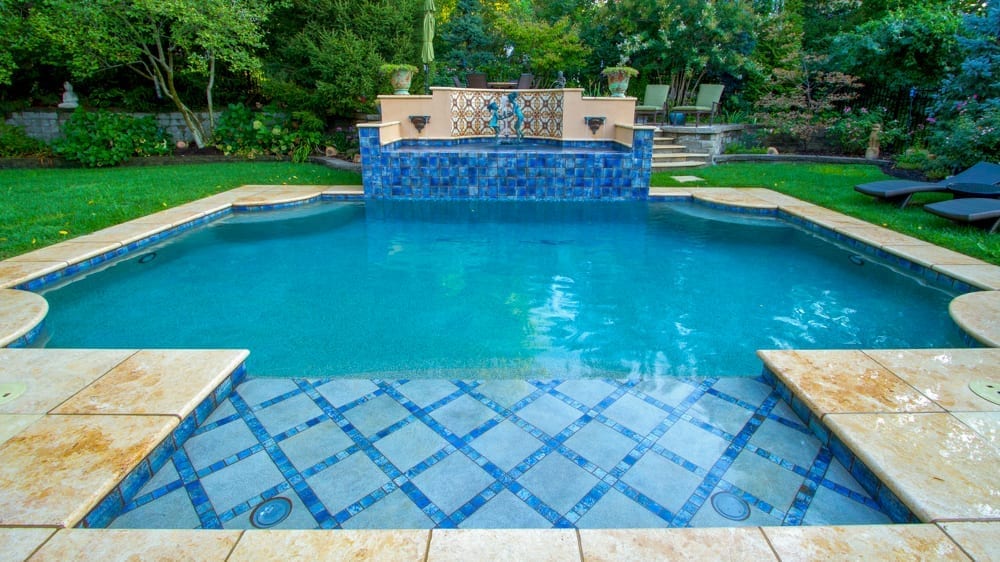 Impressive Tile Installed on Geometric Pool by The Pool Specialists