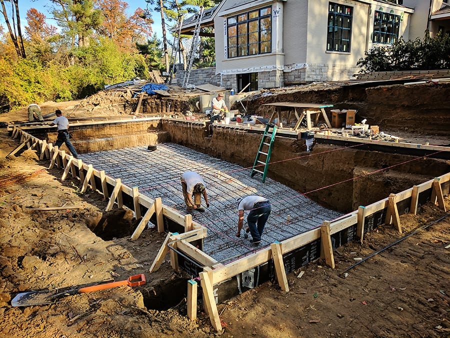 Board Forming and Laying Steel Prior to Pool Construction by The Pool Specialists